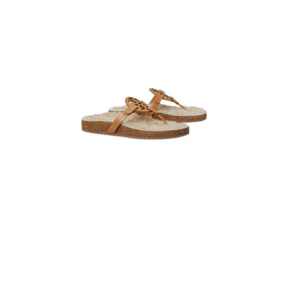 Tory Burch Miller Cloud Genuine Shearling Flip Flop Flats Sandals Size 8 NWB - Picture 7 of 13